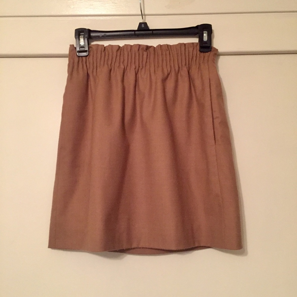 J. Crew Sidewalk tan wool skirt